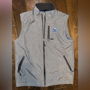 Hooey Gray Vest with Blue Logo